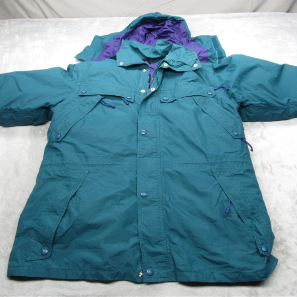 Vintage REI Down Jacket Sea Green Gore-Tex Waterproof Large Gorpcore Vintage